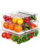 U-HOOME 10 Pack Refrigerator Organizer Bins with Lids, Stackable Fridge Organizers and Storage,BPA-Free Pantry Organization storagen,Food Storage Containers for Kitchen, Cabinets, Fridge (option 1)