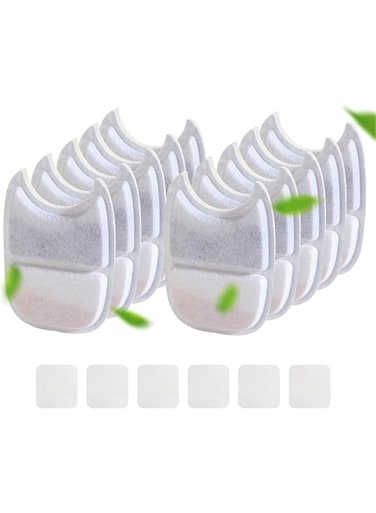 FEELNEEDY 10 Pack Filter Replacement Pet Water Fountain for 4L Wilreless Cat Water Fountain (YPD-C004P, YPD-C004S)