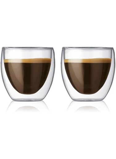 Bodum Pavina Double Wall Glass, Clear, Bd-4557-10A, 2 Pieces