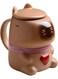 Capybara Mug 16 Oz Ceramic Coffee Mug with Lid, Funny &amp; Unique Kapibara Tumbler for Tea, Hot Beverages, Gift Idea for Coffee Lovers, Capybara Gifts, Tea Mugs with Lid for Office and Home (Brown)