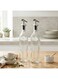 Glass Oil Bottle Set 500ml (2-Pack) by Fissman, Olive Oil Dispenser, Vinegar Bottle, Leak-Proof Pour Spout, Airtight Cap, Non-Drip Soy Sauce Container, Kitchen Cooking Dispenser, with Clear Glass
