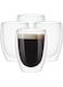 UMIZILI [4-Pack,12Oz] Glass Cups, Double Walled Thermo Espresso Glasses, Insulated Coffee Mugs, Drinking Glasses