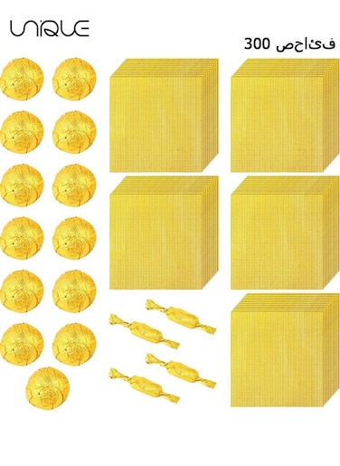 Foil Candy Wrappers, 300 Pieces 3.1*3.1 inches Golden Aluminium Foil Candy Wrappers Square Chocolate Molds Sugar Tin Foil Wrappers for DIY Candy Chocolate Packaging by Party Wedding Birthday