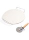 Fox Run Stone Set with Rack and Pizza Cutter, 1 EA, White