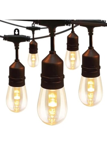 عقد لمبات يحتوي 10 لمبات غير قابلة للكسر السريع ومقاومة للماء والظروف الجوية تعمل بالطاقة الشمسية