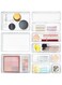 Lifewit 11 PCS Drawer Organizer Set Clear Plastic Desk Drawer Dividers Trays Dresser Storage Bins Separation Box for Makeup, Jewelries and Gadgets, Bedroom, Bathroom, Office