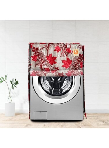 KANUSHI Industries&reg; Washable &amp; Dustproof Front Load Automatic Washing Machine Cover (Suitable for 6 Kg, 6.5 kg, 7 kg, 7.5 kg) (Maroon-SHUB-Front)