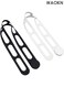 Silicone Latch Strap for Slow Cooker Lid, Pot, Bento Box , 55cm , Reusable Elastic Self-Lock Silicone Tie for Bundling or Organizing Curtain, Cords, Yoga Mat, Camping Mat , 2pcs , (Black&amp;White) .