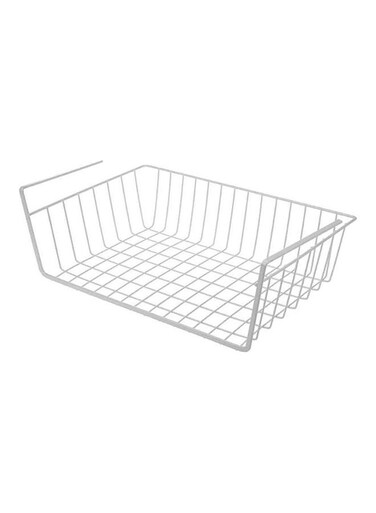 Under Shelf Storage Organizer Basket White 450grams