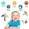 Mideer Wooden Pattern Blocks Colorful Geometric Shapes Tangram Puzzle Sorting And Stacking Travel Games Preschool Montessori Educational Learning Toys For Kids Ages 6+(7 Pieces &amp; 200 Patterns)