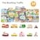 Mideer Reusable Sticker Book For Kids 2-4, Waterproof Puffy Stickers For Toddlers 1-3, Educational Sensory Play Activity (The Bustling Traffic)