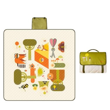 Mideer Portable Picnic Mat For Kids And Family, 200x200cm Foldable Outdoor Rug, Tear-Resistant &amp; Waterproof Ground Sheet For Beach, Camping, Soft Durable Material For 6-8 People