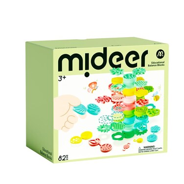 Mideer Floral Balance Blocks For Kids - Enhance Focus And Fine Motor Skills, 360&deg; Stacking Fun With Educational Accessories, Ideal For Home Play, Sorting, Letters &amp; Numbers Learning Toy