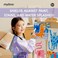 Mideer Waterproof Art Smock For Kids - High-Density Fabric, Stain-Resistant, Easy Clean, Lightweight &amp; Breathable, Soft Elastic Cuffs, Velcro Closure, Deep Pockets, Skin-Friendly Art Apron