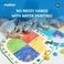 Mideer Magic Doodle Mat - Water-Based Reusable Drawing Mat For Kids, 80x80cm, Complete Art Set w/Brush, Stamps, Rollers, Odor-Free Canvas, Roll-Up For Easy Storage (Sports Day)