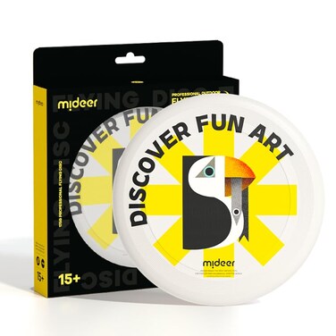 Mideer Sports Frisbee - Soft &amp; Lightweight Gummy Disc For Kids - Safe Edges, Stable Flight, Easy To Throw Up Beginner-Friendly Outdoor Toy (Puffin)