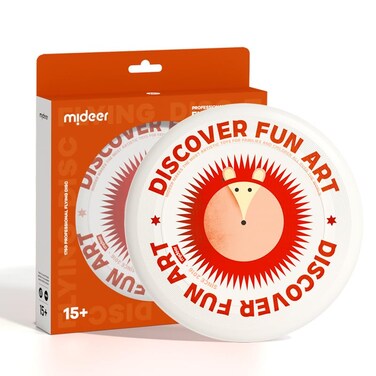 Mideer Sports Frisbee - Soft &amp; Lightweight Gummy Disc For Kids - Safe Edges, Stable Flight, Easy To Throw Up Beginner-Friendly Outdoor Toy (Hedgehog)