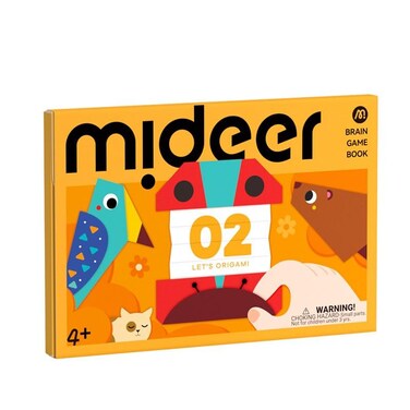Mideer Origami Kit For Kids, Colorful Paper Folding, Creating 3D Shapes, Learning &amp; Educational Play Toys, 50 Sheets, Art &amp; Craft Project Levels For Children, Best Creative Gift Boys Girls (Level- 2)
