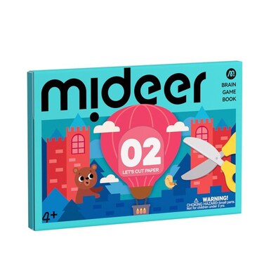 Mideer Let&rsquo;s Cut The Paper Kit, Kids Scissors Skill, Safe Cut out And Stick, 50 Cutting Sheets, Paste Workbook, Preschool Learning, Best Art &amp; Craft Activity Book For Children Age 3+ (Level- 2)