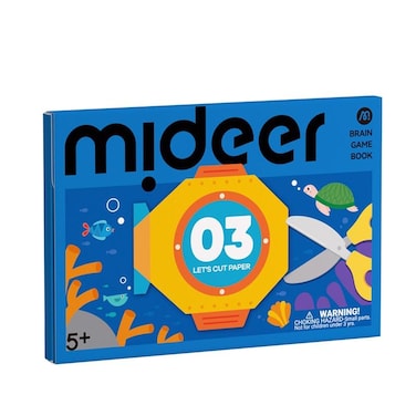 Mideer Let&rsquo;s Cut The Paper Kit, Kids Scissors Skill, Safe Cut out And Stick, 50 Cutting Sheets, Paste Workbook, Preschool Learning, Best Art &amp; Craft Activity Book For Children Age 3+ (Level- 3)