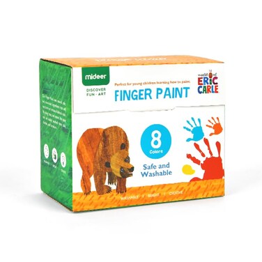 Mideer Finger Paints For Toddlers Non Toxic, Washable Finger Paint Set For Art Supplies For Kids, My First Fingerpaint Kit, Washable Paint For Kids DIY Crafts Painting
