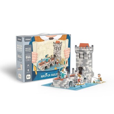 Mideer Master Builder Construction Set Bricks And Glue Set And Educational Toy - Intro To Engineering, STEM Learning, Washable &amp; Reusable, Over 6 Years Old Children And Adults (Bridge)