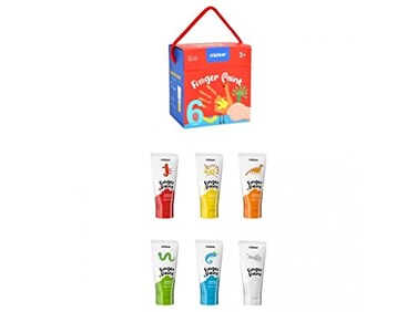 Mideer Finger Paints For Toddlers Non Toxic, Washable Finger Paint Set For Art Supplies For Kids, My First Fingerpaint Kit, Washable Paint For Kids DIY Crafts Painting (60ml, 6, Piece)