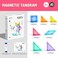 Mideer Magnetic Tangram Game For Kids, STEM Learning And Educational Toys, Jigsaw, 3D Geometric Shapes Building Play Set, Colorful Magnet Blocks, Children Travel Games