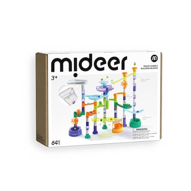 Mideer Marble Run - Galaxy-Themed Track Set With Unique Shapes, See-Through Parts, Jump &amp; Spin Features, Safe &amp; Smooth Design, Includes Instruction Manual And Stickers