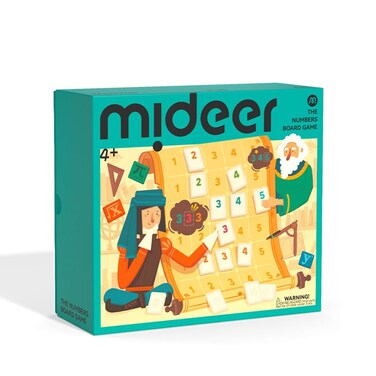 Mideer The Numbers Board Game - 2-in-1 Double-Sided Strategy Game For Kids &amp; Adults, 4 Levels, Card Holder Included, Compact Foldable Design, Match, Plan &amp; Play Anywhere
