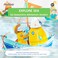 Mideer Paper Craft DIY Kit - 3D Origami For Kids With Pre-Fold Lines, No Scissors Or Glue Needed - Hydrophobic Paper With Creative Stickers &amp; Decals (Nautical Explorer)