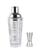 400ml Clear Glass Cocktail Shaker Cup With Measuring Jigger, Bartender Tools Kit, Drink Shaker with strainer for kitchens, bars, coffee shops, hotels, clubs