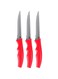 Royalford RF9947Rd 3Pc Steak Knife Set - Stainless Steel Fruit Knife Set Razor Sharp Blades   Ultra Sharp Cooking Knives, PeRFect For Carving &amp; Chopping   Best Kitchen Gift For Cooking Lovers &amp; Chefs
