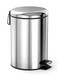 12 Liters Matte Finish Step Trash Can   Quiet-Close Lid, Fingerprint-Proof, Stainless Steel   Sleek Pedal Bin for Kitchen, Bathroom &amp; Home Use