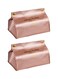 2Pcs Faux Leather Napkin Holder Home Car Tissue Case Box Paper Storage Pouch Multicolour 19.9x12x1.4cm