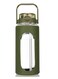 Glass Water Bottle with Straw, Motivational 64oz Glass Bottle with Silicone Sleeve and Time Marker, Reusable Large Sports Water Jug for Indoor and Outdoor Sports (Green)