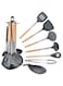 Arabest Kitchen Utensil Set, Stainless Steel Nonstick Cookware Special Kitchenware Set, Shovel Spoon Set with Wood Handle, Kitchen Gadget Set Silicone Kitchen Utensil Set (8 Piece Set)