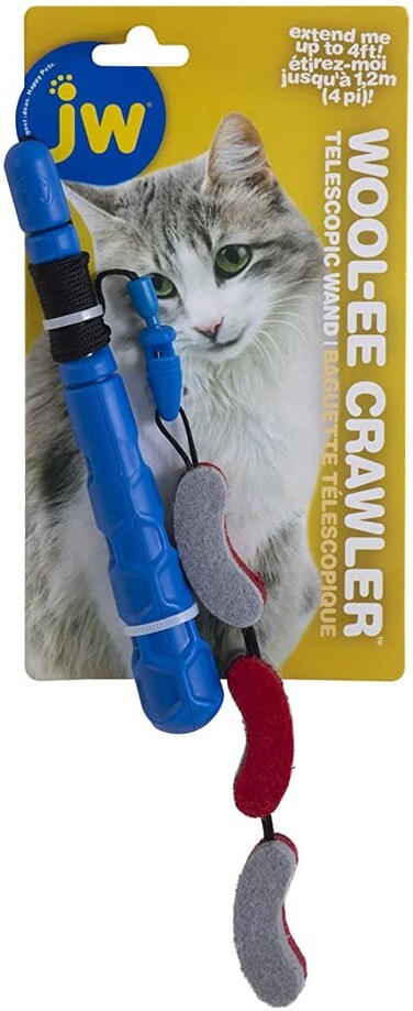 Petmate JW CAT TELESCOPIC FELT CRAWLER WAND