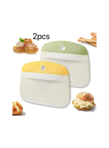 Bowl Scraper, Little Cook Bench Dough Bread Scraper, Premium Plastic Dough Cutter, Multipurpose Kitchen Food Scraper for Bread, Dough, Pastry, Cake, Baking and Cooking
