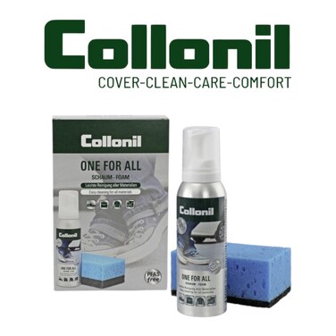 Collonil Carbon Lab One For All Foam Shoe Cleaning and Sponge Set &ndash; 125ml &ndash; For All Materials