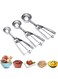 Cream Scoop, 3Pcs Cookie Scoop Set, Stainless Steel Ice Cream Scooper with Trigger Release, Large/Medium/Small Cookie Scooper for Baking, Cookie Scoops for Baking Set of 3 with Cookie Dough Scoop
