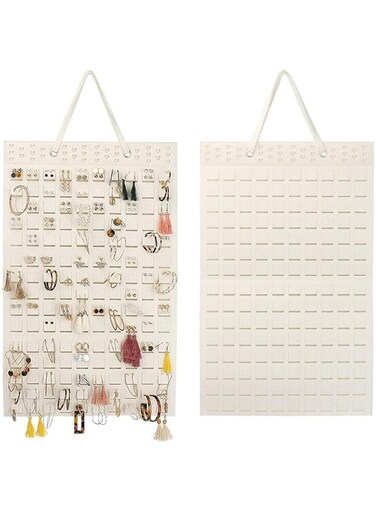 VAODO Hanging Earring Organizer, Hanging Felt Jewelry Storage Holder, Earring Holder with 20 Hooks, Holds Up to 360 Pairs, for Women and Girls