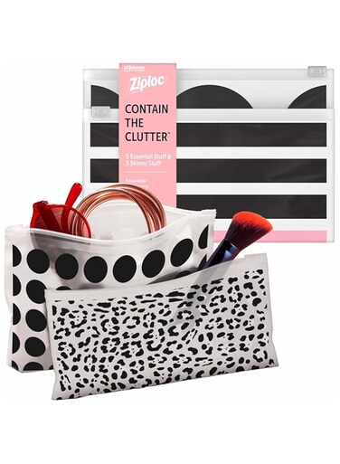 Ziploc Reusable Travel Makeup and Accessory Bag