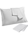 Linen Klub PACK of 4 Standard Pillowcases- Luxurious 100% Cotton 250TC Sateen with Elegant 1 cm Stripe Design, Size: 50 x 75 cm, Crisp White for a Touch of Sophistication in Your Bedroom