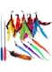 Mumoo Bear 12 PCS Feather Teaser Cat Toy, 2 Pcs Retractable Interactive Cat Teaser Rods, 10 Pcs Replacement Colorful Feather Refills with Bells, Feather Dangler Funny Exercise for Indoor Cat Catcher