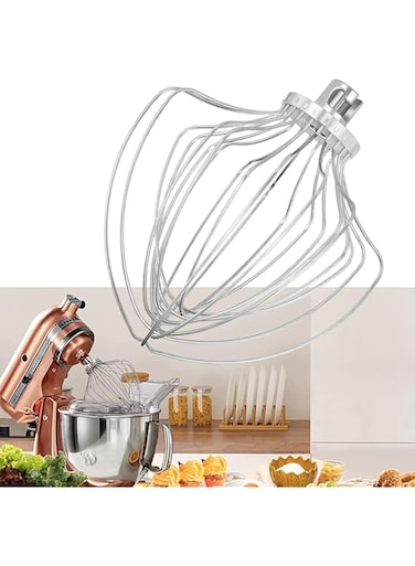 SANTOW 11-Wire Whip Attachment Suitable For Kit-chen-aid KN211WW Stand Mixer Fit 7 Quart Tilt-Head Lift Stand Mixer Whisk Attachment for Egg Heavy Cream Beater Whisk