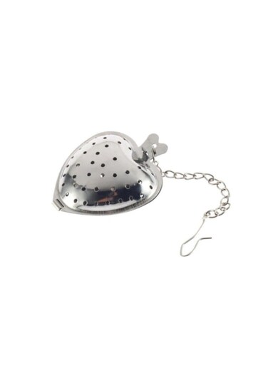 QADAH Stainlss Steel Tea Strainer Heart Shape 1Pcs Card