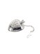 QADAH Stainlss Steel Tea Strainer Heart Shape 1Pcs Card