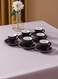 12-Piece Coffee Cup And Saucer Set Brown 9.7x7.6x7.8cm