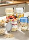4 Pcs 16oz Overnight Oats Jars with Lids &amp; Spoons, Leak Proof Glass Mason Jars, Airtight Food Storage Containers for Breakfast Cereal, Yogurt, Salad, Meal Prep